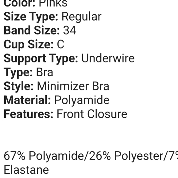 NWT GLAMORISE FRONT CLOSURE SNAP LACE BRA. 34c - Picture 3 of 3